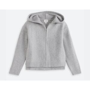 Pinque Girls Sophia Zip-Up Hoodie Jacket Light Grey M (10/12) NWT